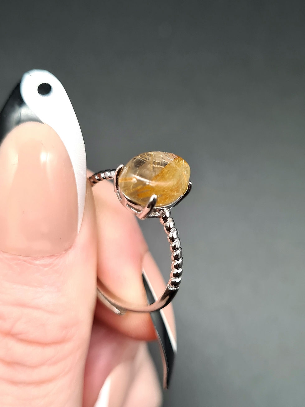 Thumbnail: Golden rutile ring