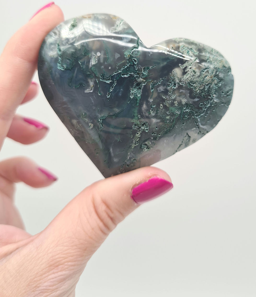 Thumbnail: Moss Agate Heart || 5