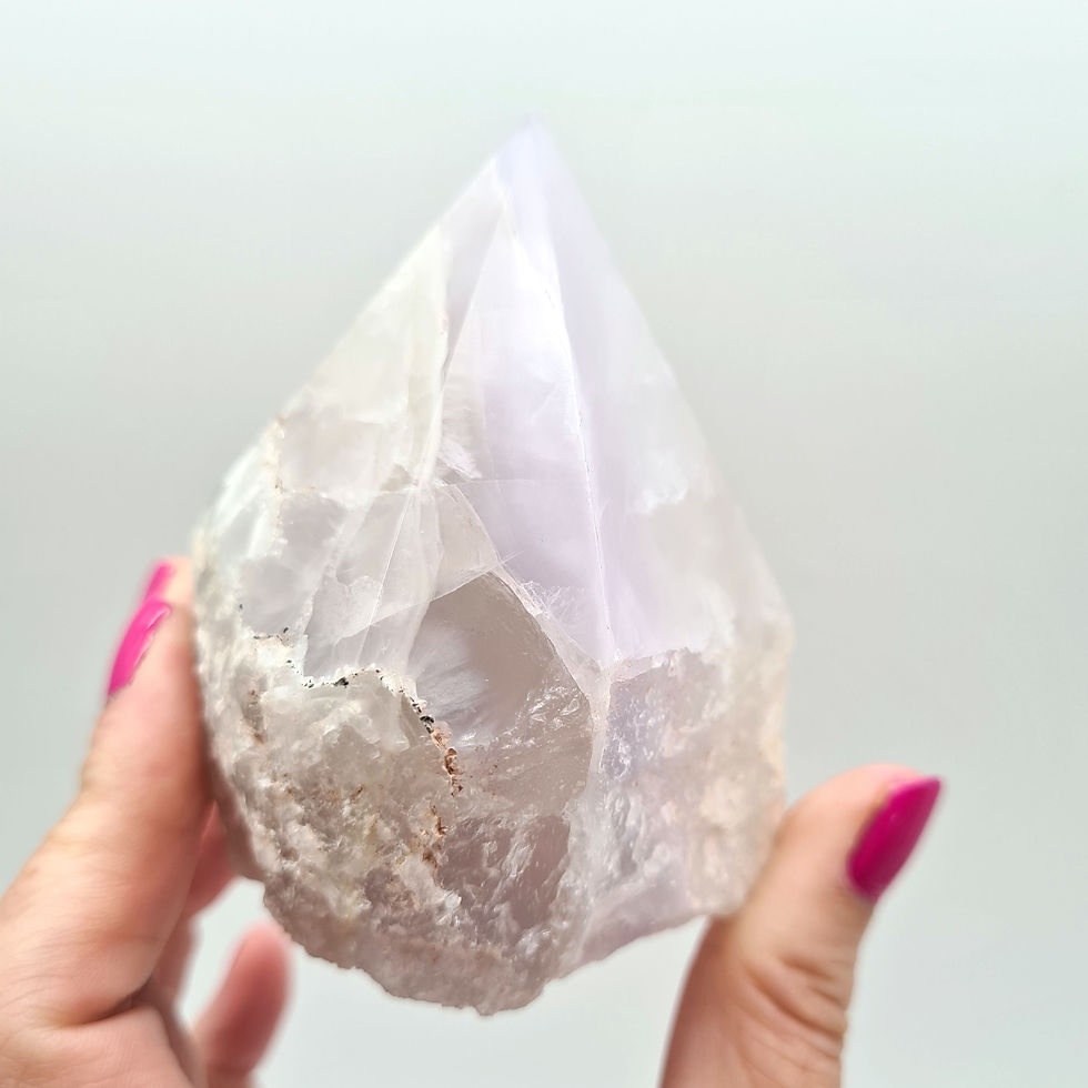 Thumbnail: Lavender Fluorite Half Polished Point