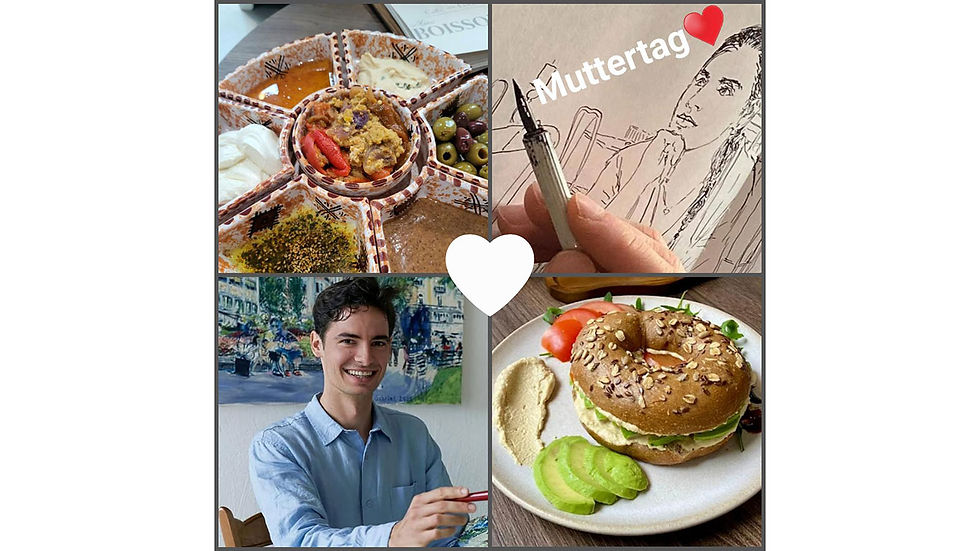 Muttertags-Genuss & Portrait von Mutter & Tochter/Sohn