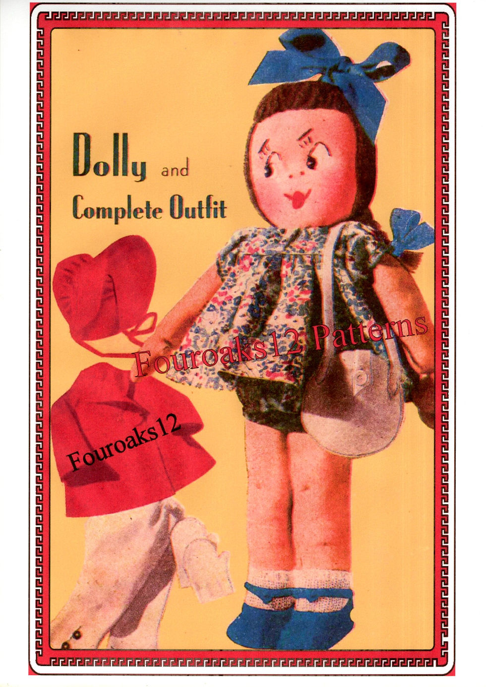 Vintage Rag Doll Sewing Pattern 124