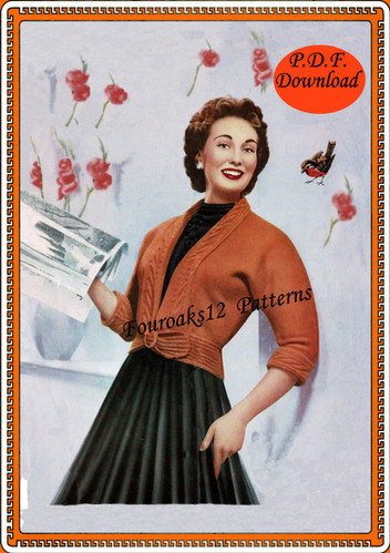Lady's Unusual Jacket knitting Pattern 651 | www.fouroaks12patterns.com