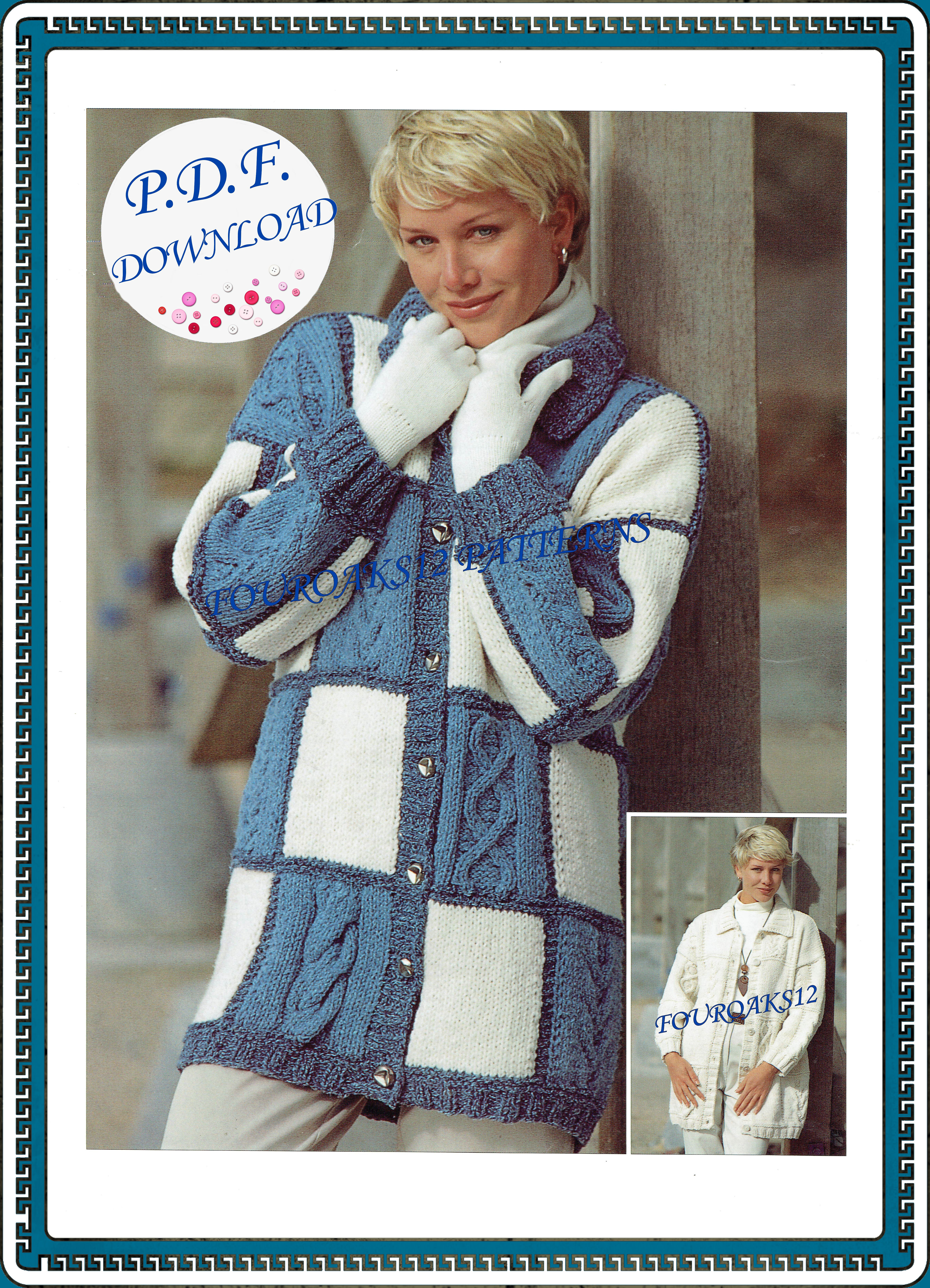 Lady's Chunky Jacket Knitting Pattern  5509