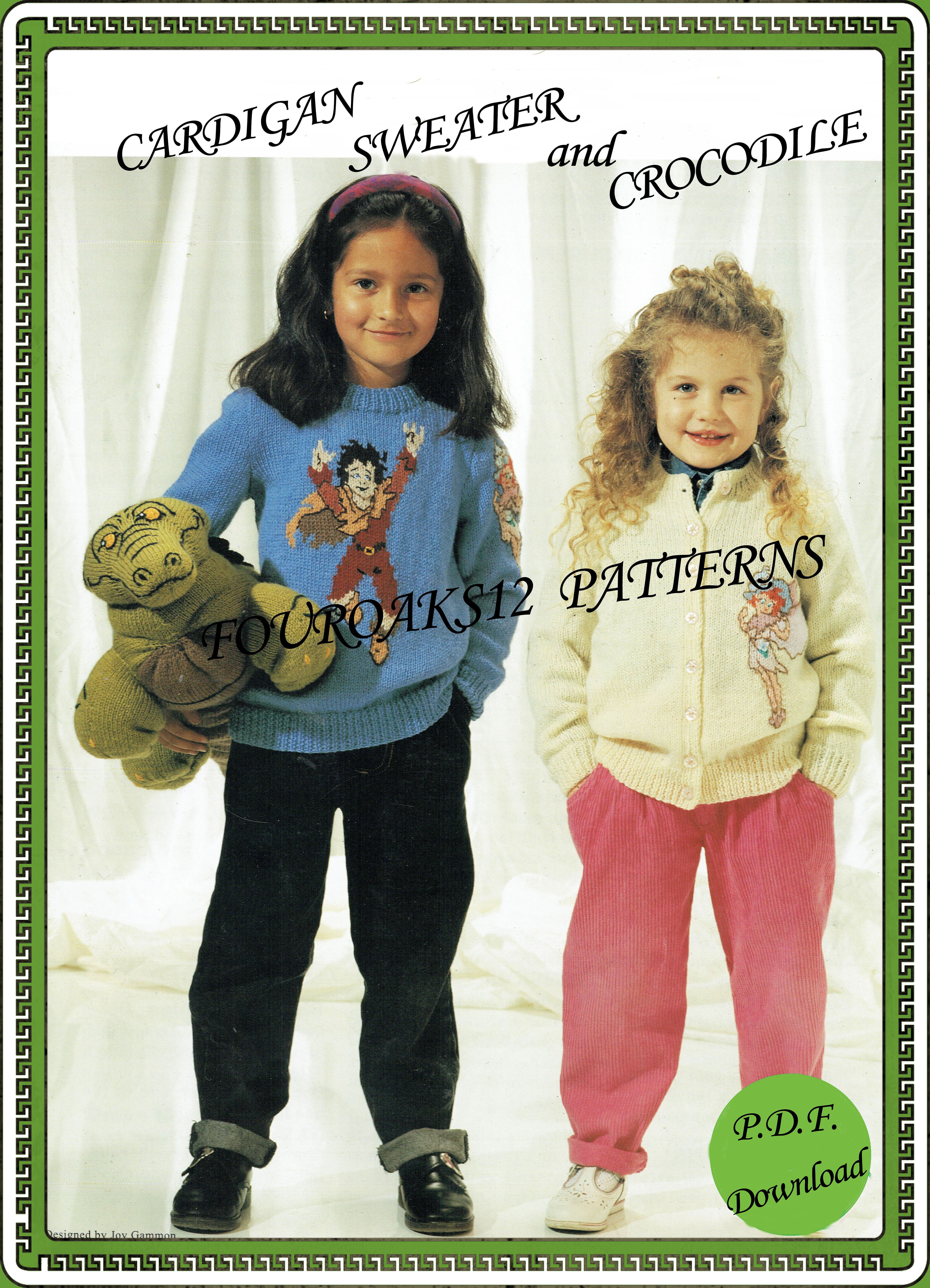 Child's Sweater , Cardigan and Soft Toy Knitting Pattern 212