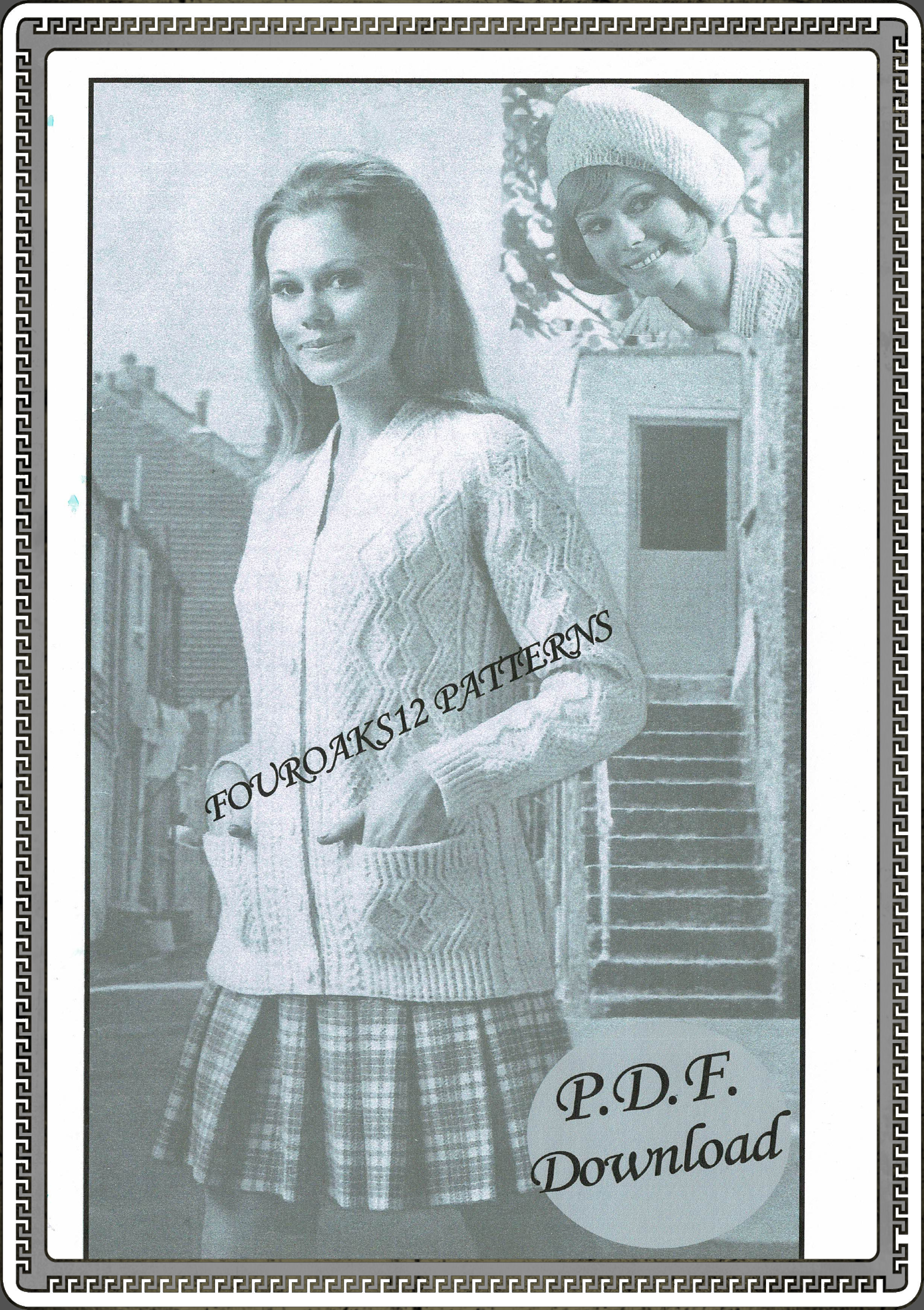 Lady's Aran Jacket Knitting Pattern 102