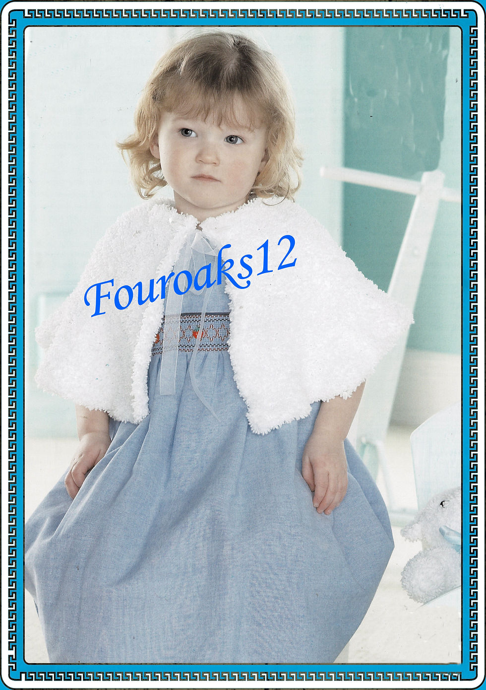 Girls Coat Hat and Cape Knitting Pattern 2861