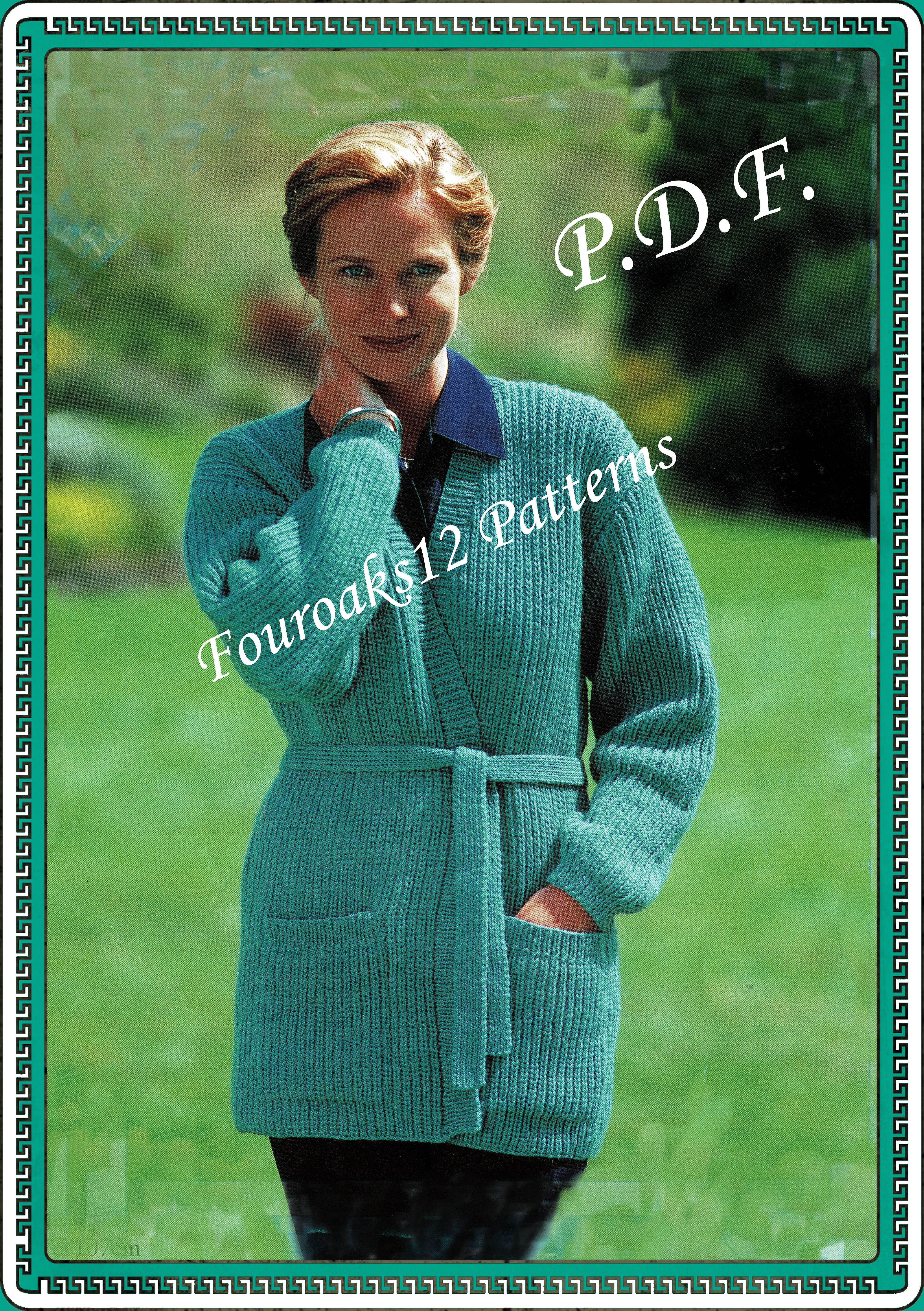 Lady's Long Cardigan with Pockets 5156