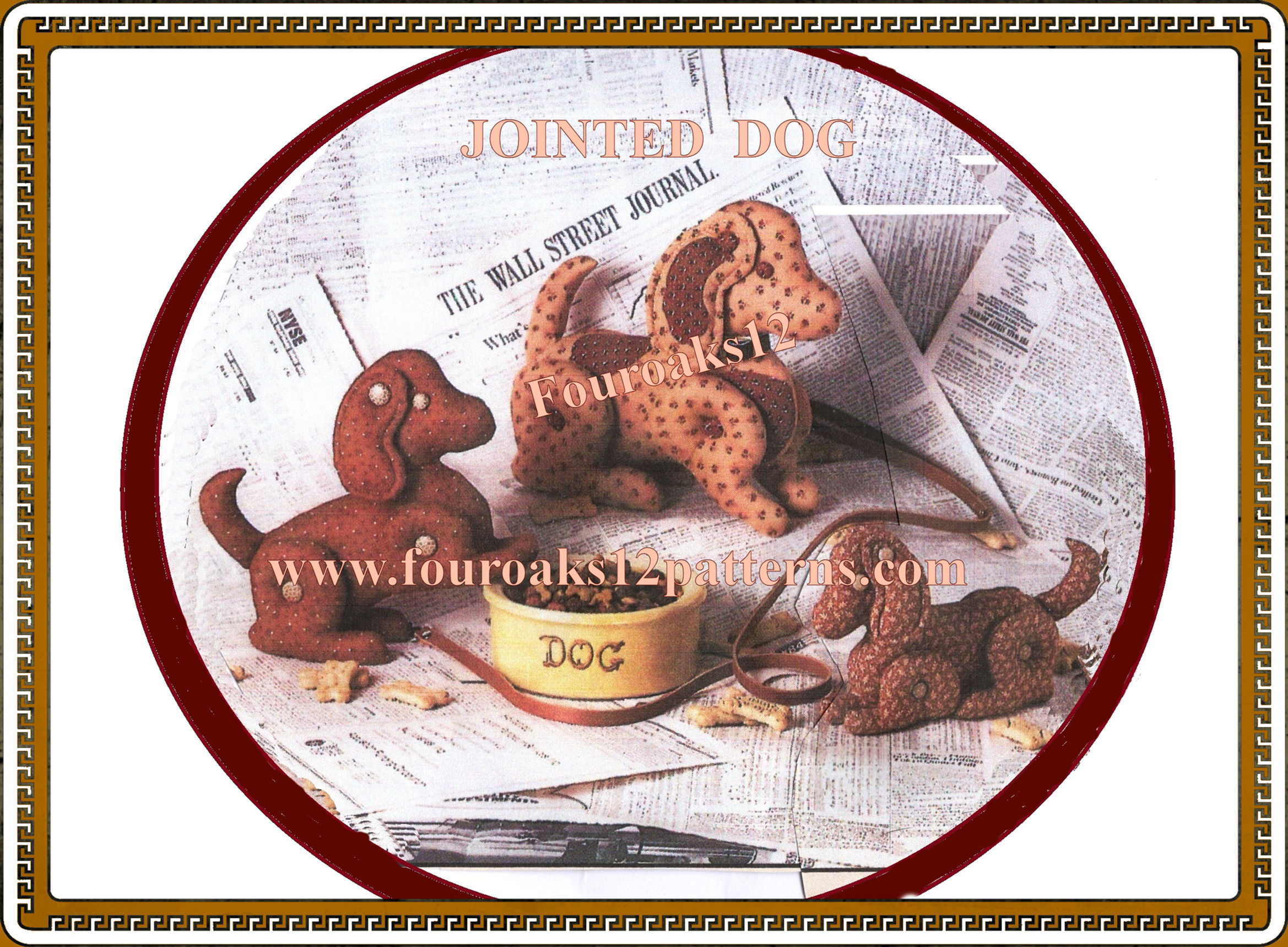 Soft Toy Puppy Sewing Pattern  833