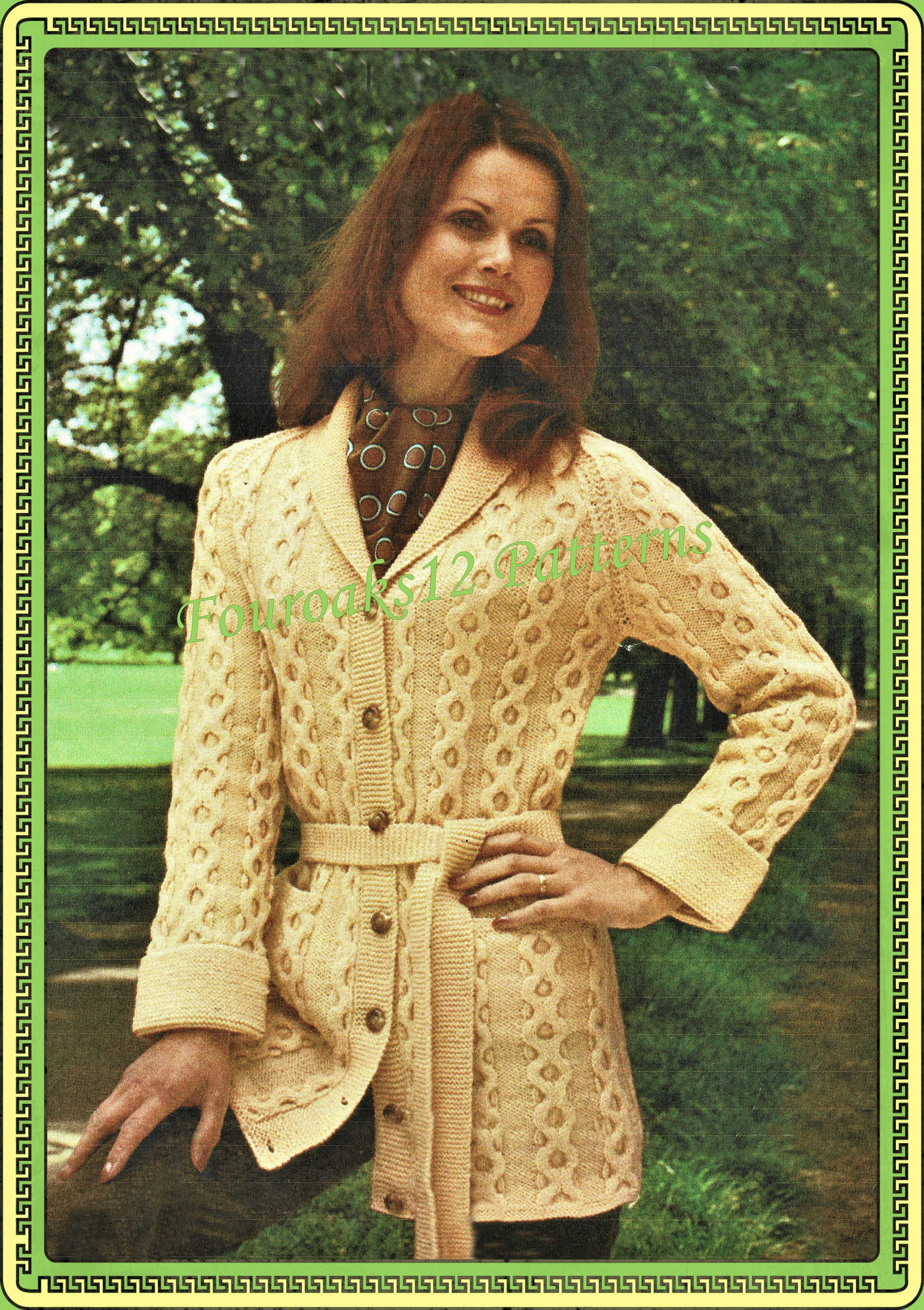 Lady's Beautiful Jacket Knitting Pattern 2422