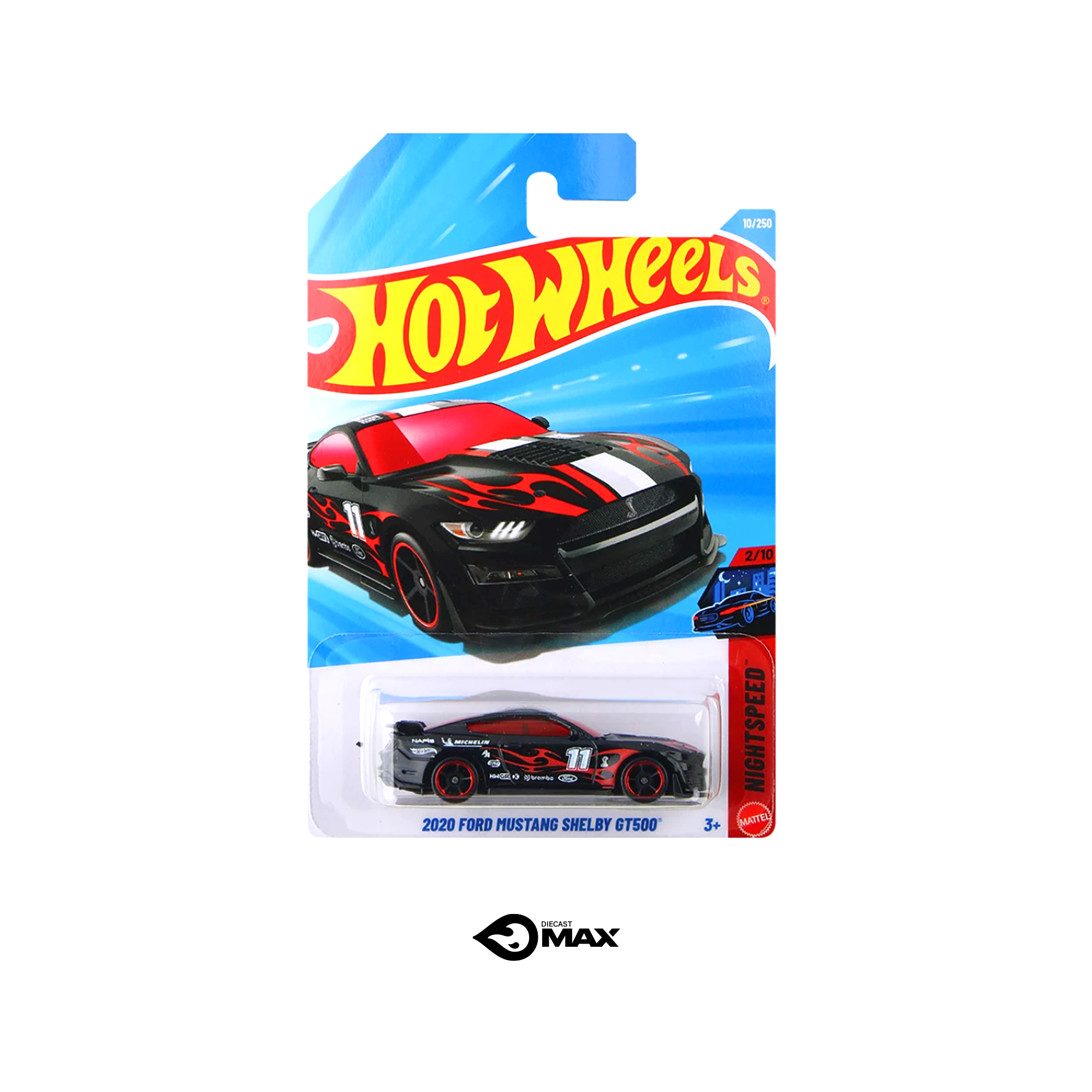 Hot Wheels Mainline 2020 Ford Mustang Shelby GT 500.