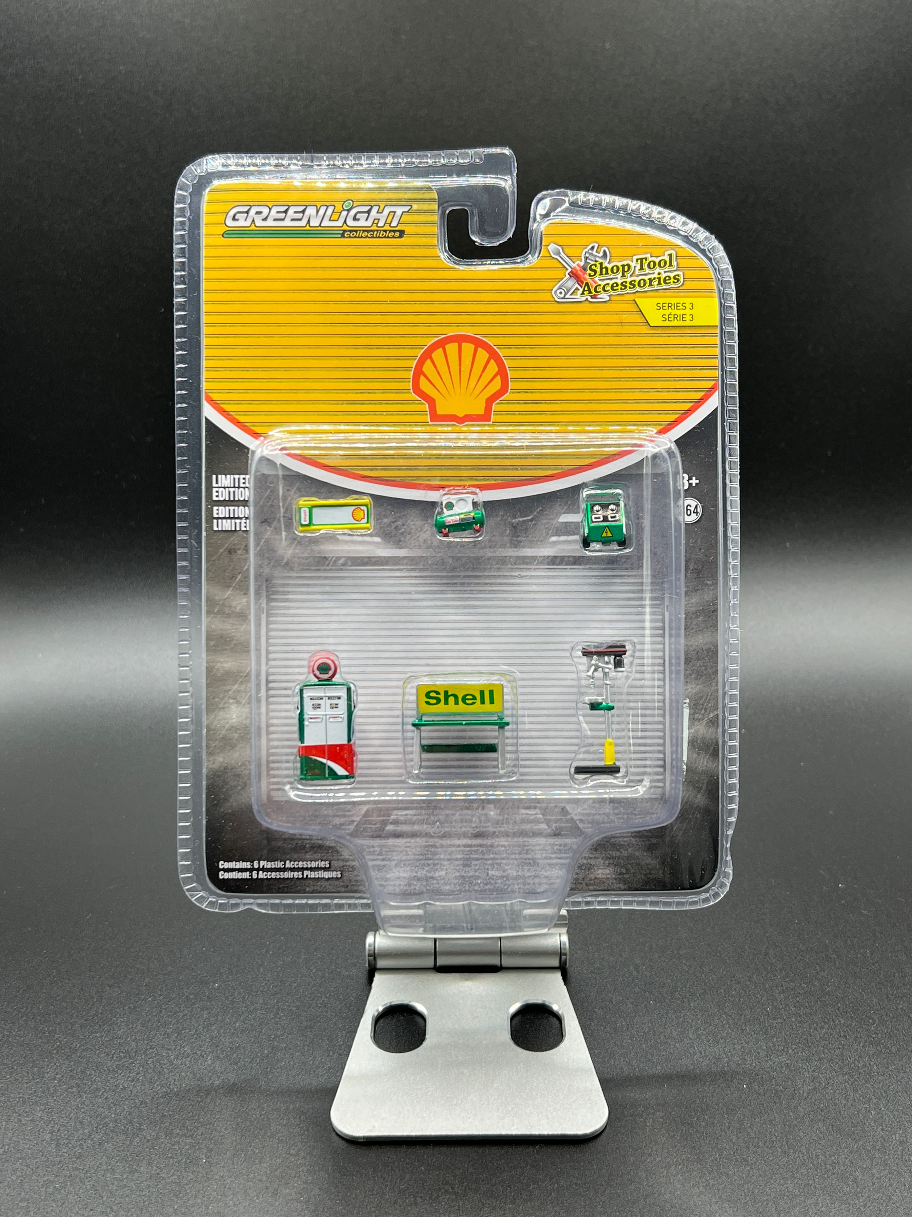 Greenlight Shop Tool Accessories Series 3 | Shell Oil, Escala 1:64 Para Dioramas