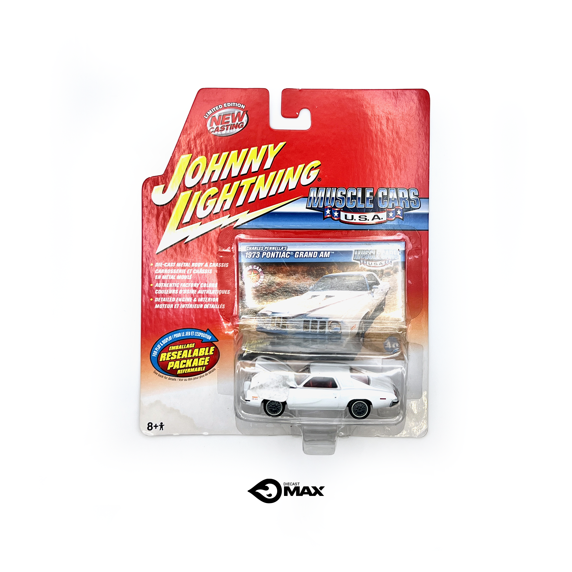 Johnny Lightning Muscle Cars USA 1973 Pontiac Grand AM. White