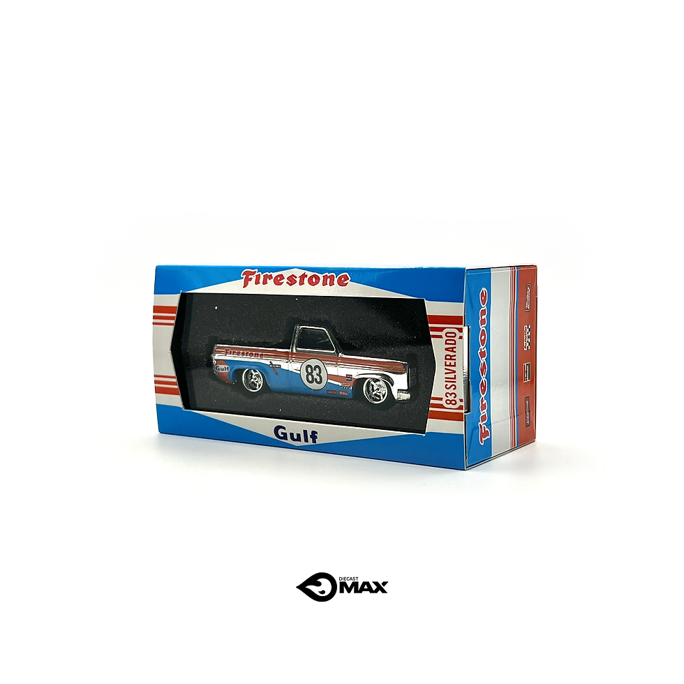 Custom Hot Wheels ’83 Silverado Gulf Firestone 83 Chrome Version