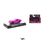Miniatura: M2 Machines Walmart Exclusive Pink Chrome Series 2024. Serie de 6 Piezas. 1970 Nissan Fairlady