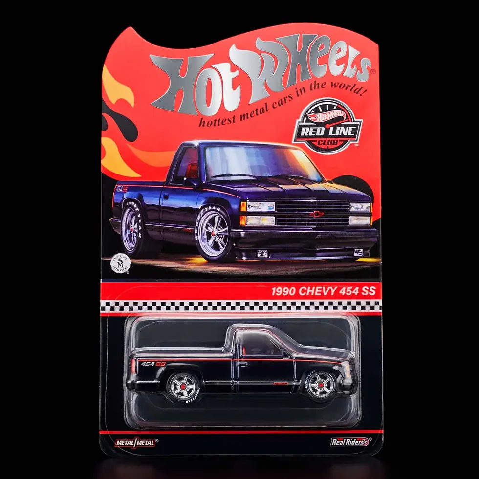 Hot Wheels RLC Exclusive 1990 Chevy 454 SS. Black Rat Pickup Truck Black