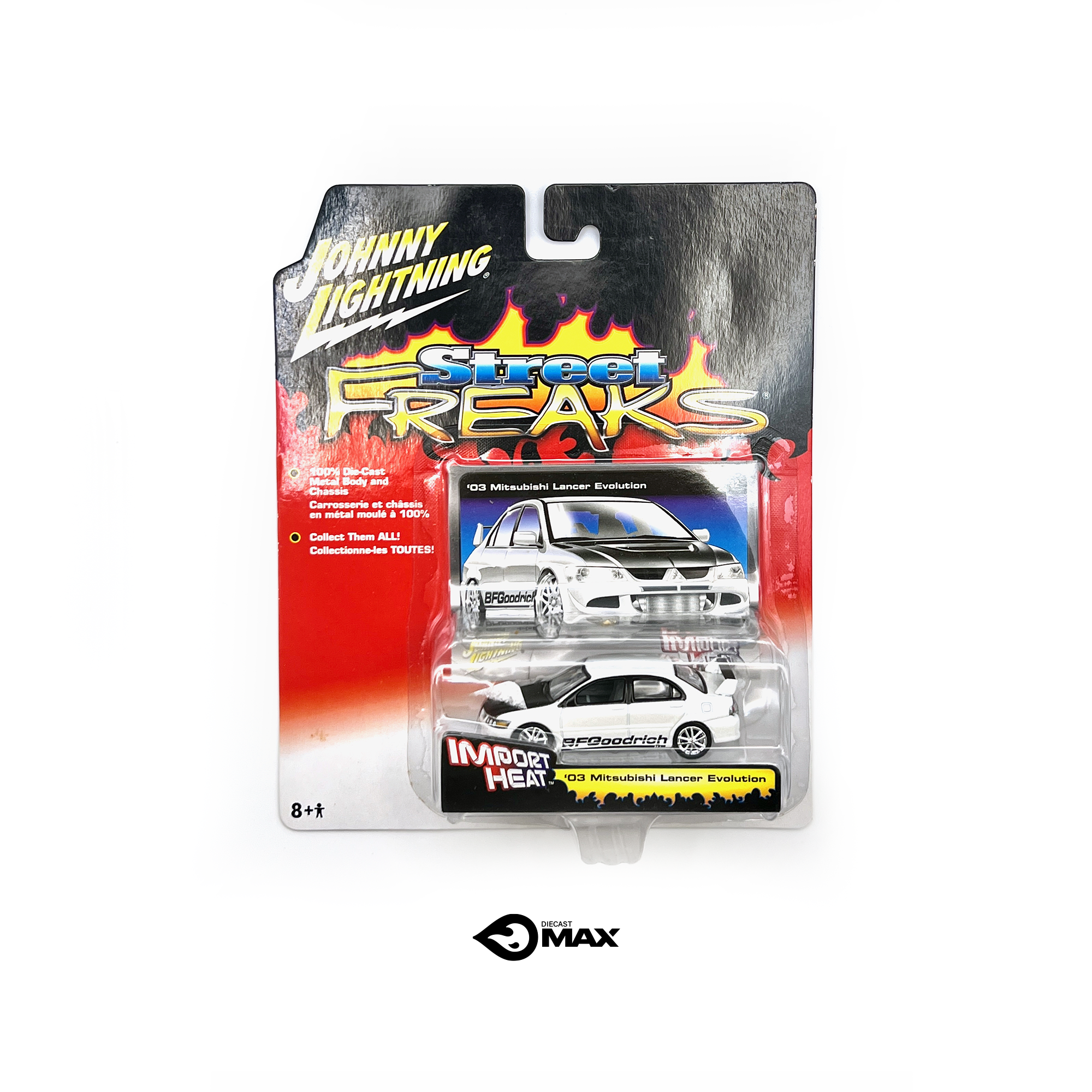 Johnny Lightning Street Freaks Import Heat 2003 Mitsubishi Lancer Evolution
