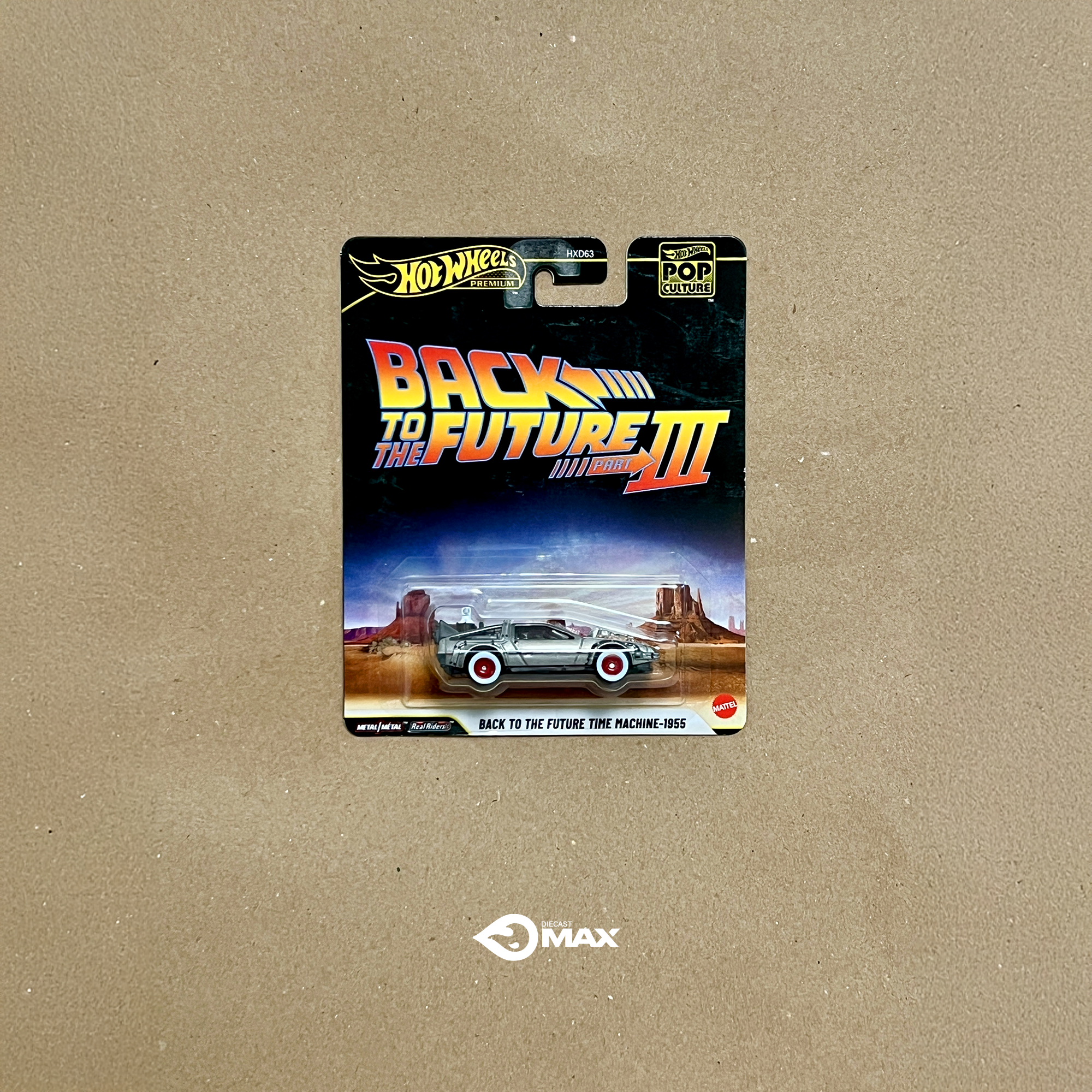 Hot Wheels Premium Pop Culture Back to the Future III Time Machine-1955 Delorean