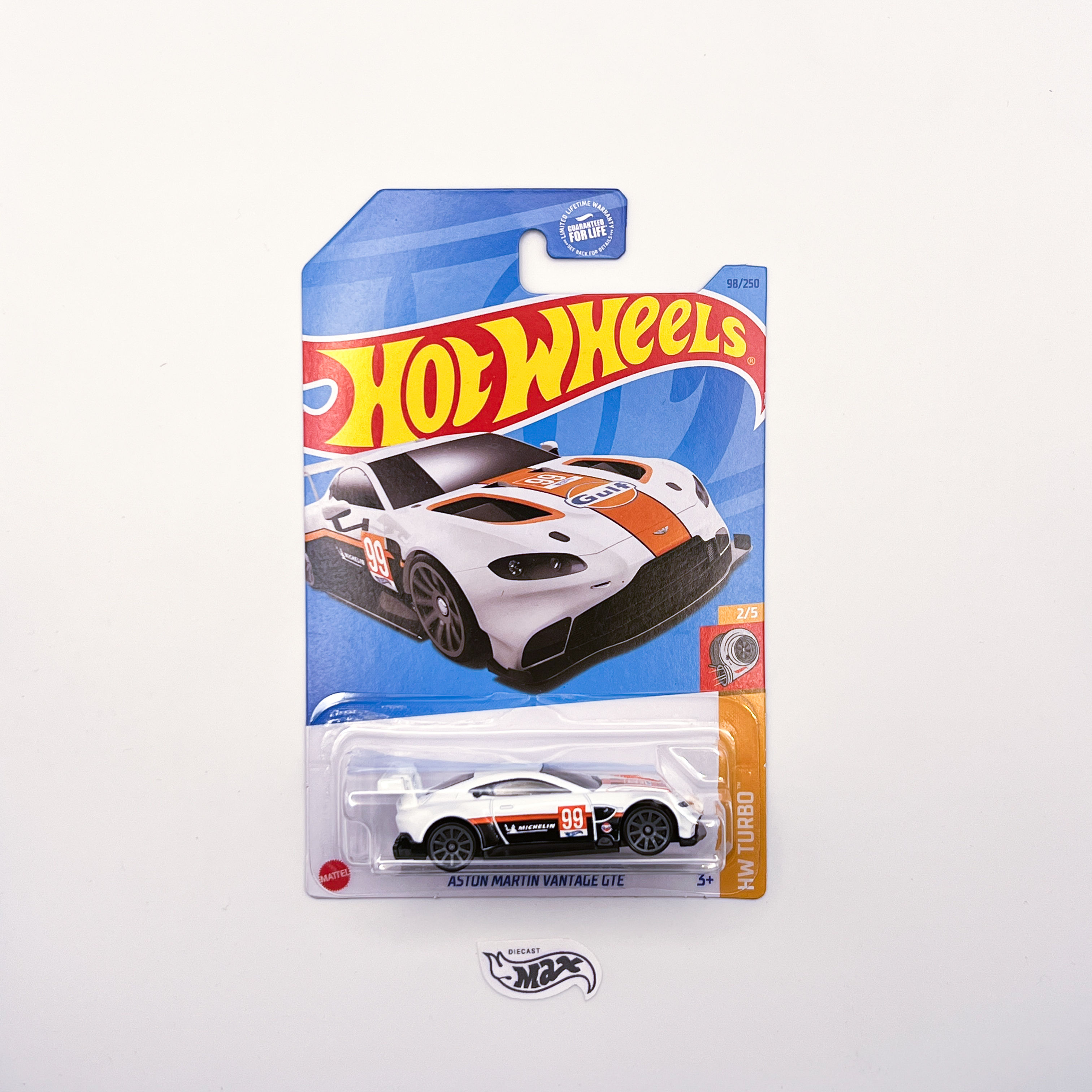 Hot Wheels Mainline Aston Martin Vantage GTE. HW Turbo #2/5. Diecast Max Mexico