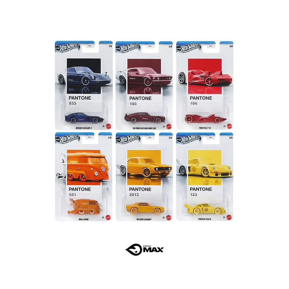 Hot Wheels Silver Series Pantone Set of 6. Serie completa de 6 piezas