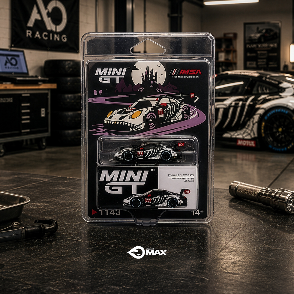 Mini GT TSM Model Skeleton Rexy 2025 Petit Le Mans – Porsche 911 GT3 R AO Racing