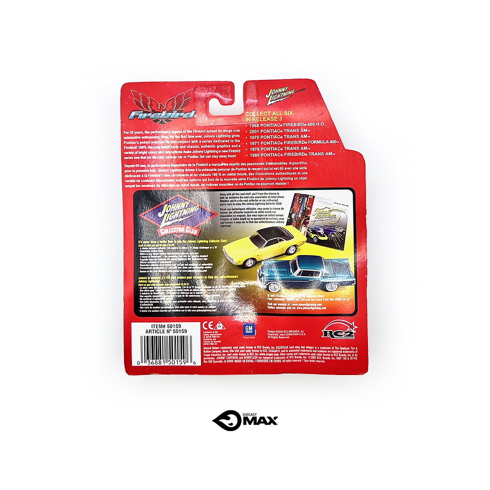 Johnny Lightning Firebird / Cragar Series 1978 Pontiac Firebird Trans Am T-Top