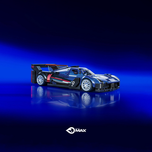 Set De Construcción Hot Wheels Cadillac GTP Hypercar 1:32 | 236 Piezas Con Pegatinas Y Coche Metálico 1:64 Para +10 Años