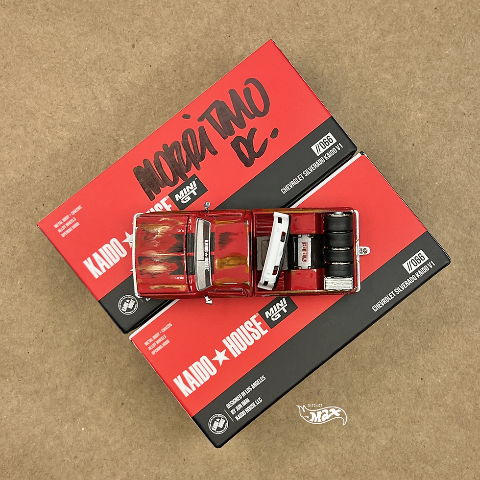 Miniatura: Custom Rusty Kaido House x Mini GT 1:64 1983 Chevy Silverado V1 Red. Ltd Edition | Diecast Max Tienda en Línea en Mexico