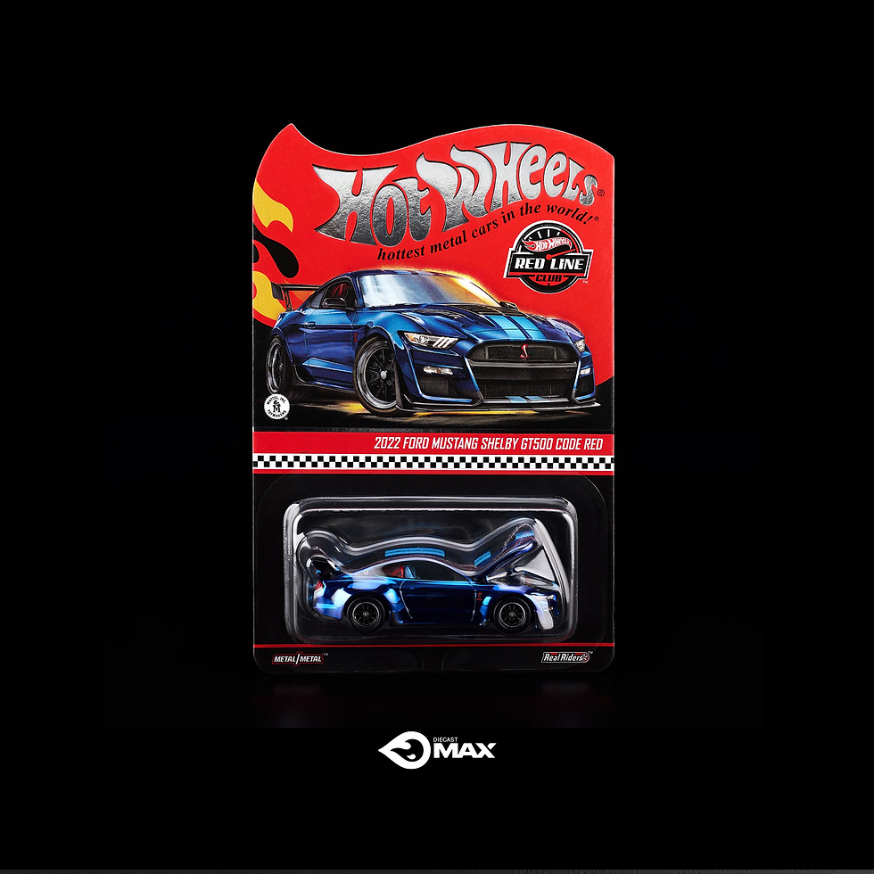 Miniatura: Hot Wheels RLC Exclusive 2022 Ford Mustang Shelby GT500 Code Red Indigo Blue