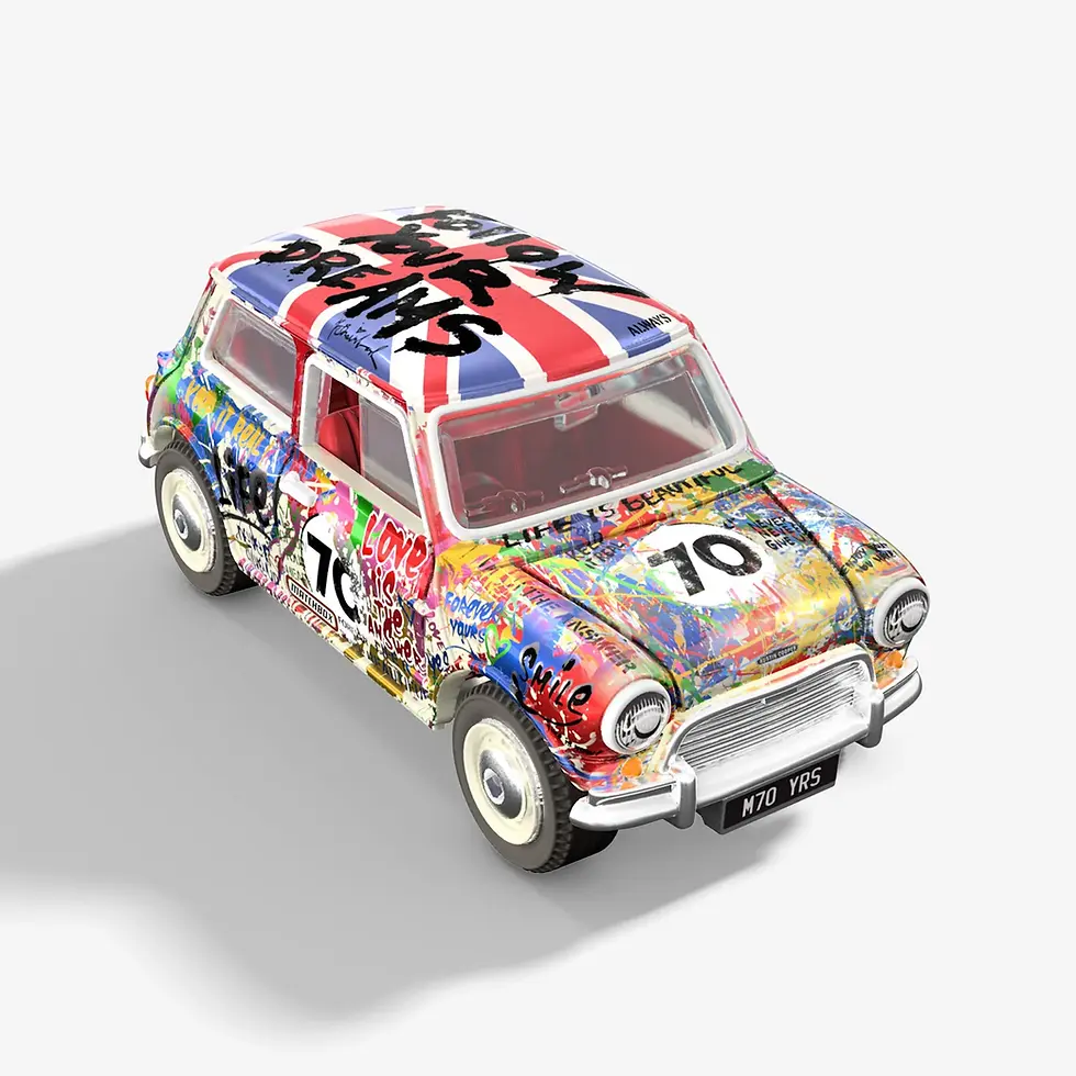 Miniatura: Matchbox Collectors Exclusive MBX x Mr Brainwash 1964 Austin Mini Cooper S