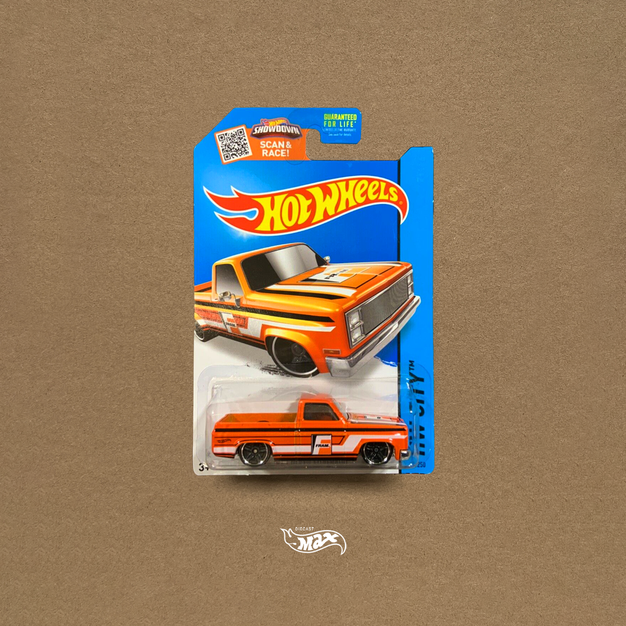Hot Wheels ’83 Silverado Fram (Orange). HW City Series. Toys R Us Exclusive 2015