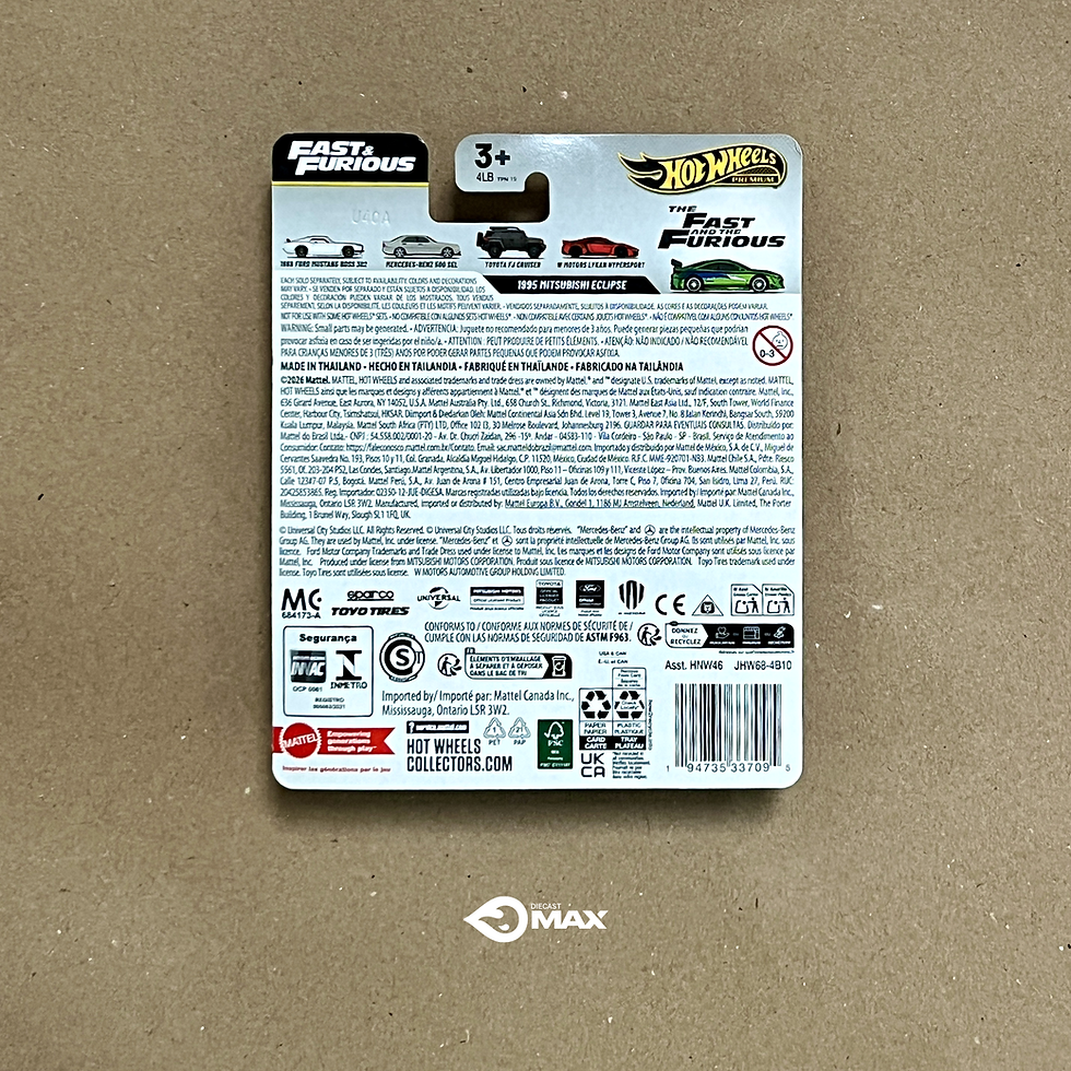 Miniatura: Hot Wheels Premium Fast & Furious 25 Years, Serie de 5 con 1995 Mitsubishi Eclipse​​​​​​​