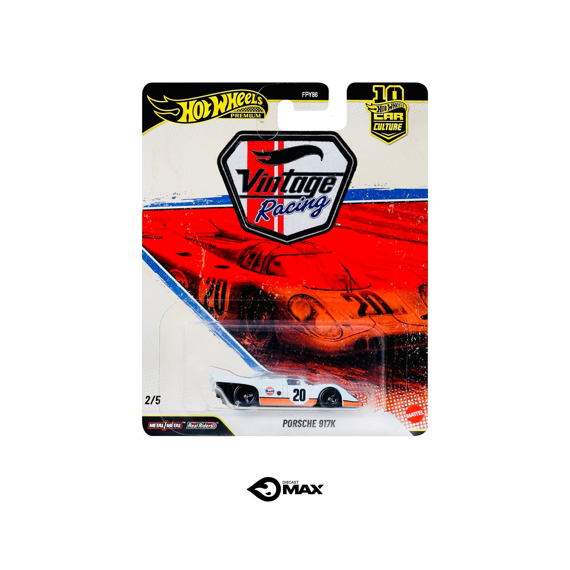 Hot Wheels Premium Car Culture Vintage Racing Porsche 917K Gulf Racing