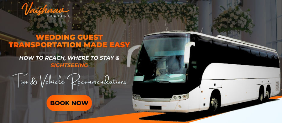 Wedding guest transportation in Jabalpur bus service by Vaishnav Travels