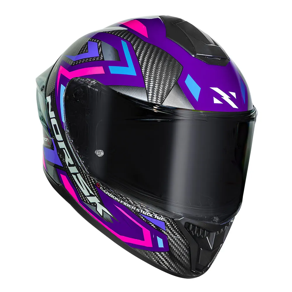 CAPACETE NORISK CARBON R SPOT ROXO