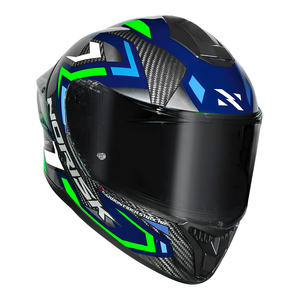 CAPACETE NORISK CARBON R SPOT AZUL