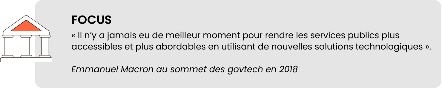 les propos d emmanuel macron sur les gov tech