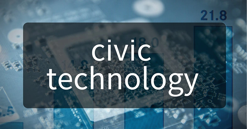 ecriture de civic technology sur un appareil electronique