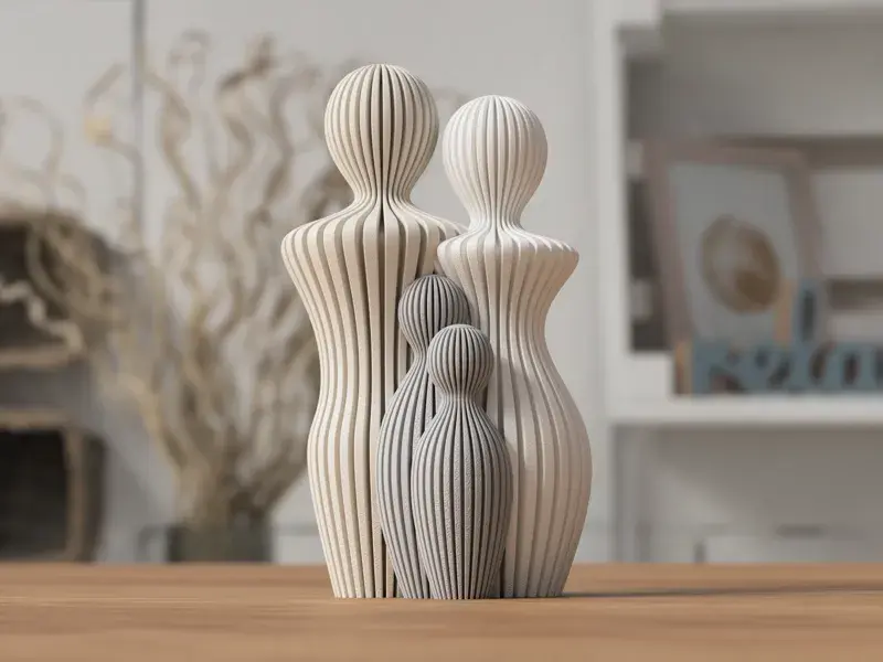 Family Statues 1 5 Children – 3D-gedrucktes Produkt von Philaments
