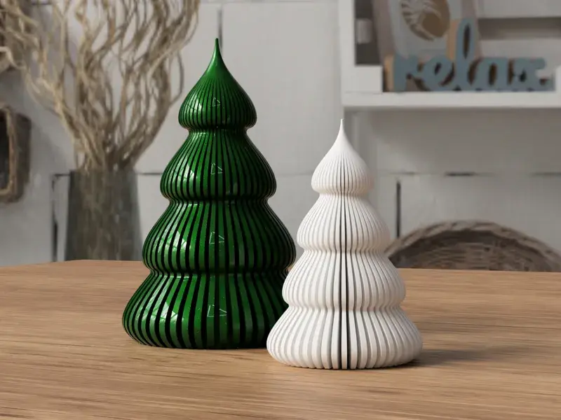 Christmas Trees Vase Mode Tealight Compatible – 3D-gedrucktes Produkt von Philaments