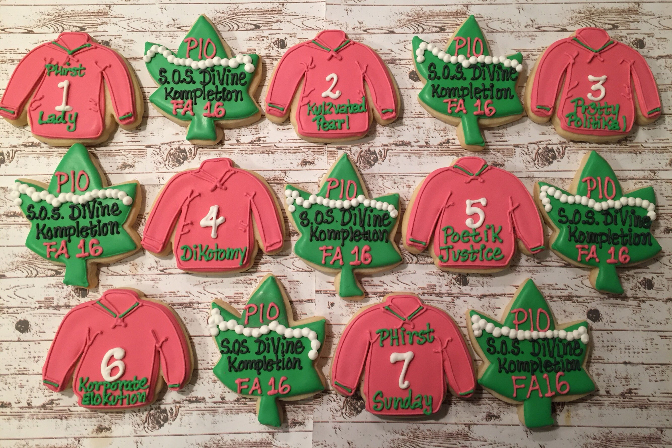 AKA Sorority Sugar Cookies