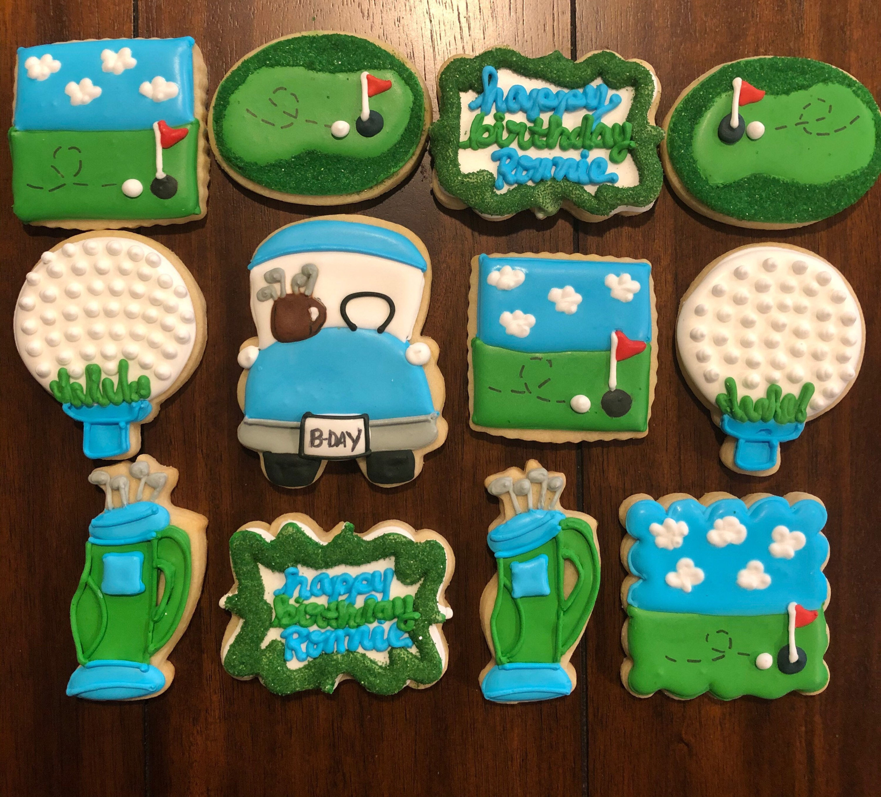 Golf Birthday Theme Sugar Cookies