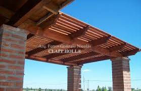 Miniatura: PÉRGOLA tipo DECK de madera dura