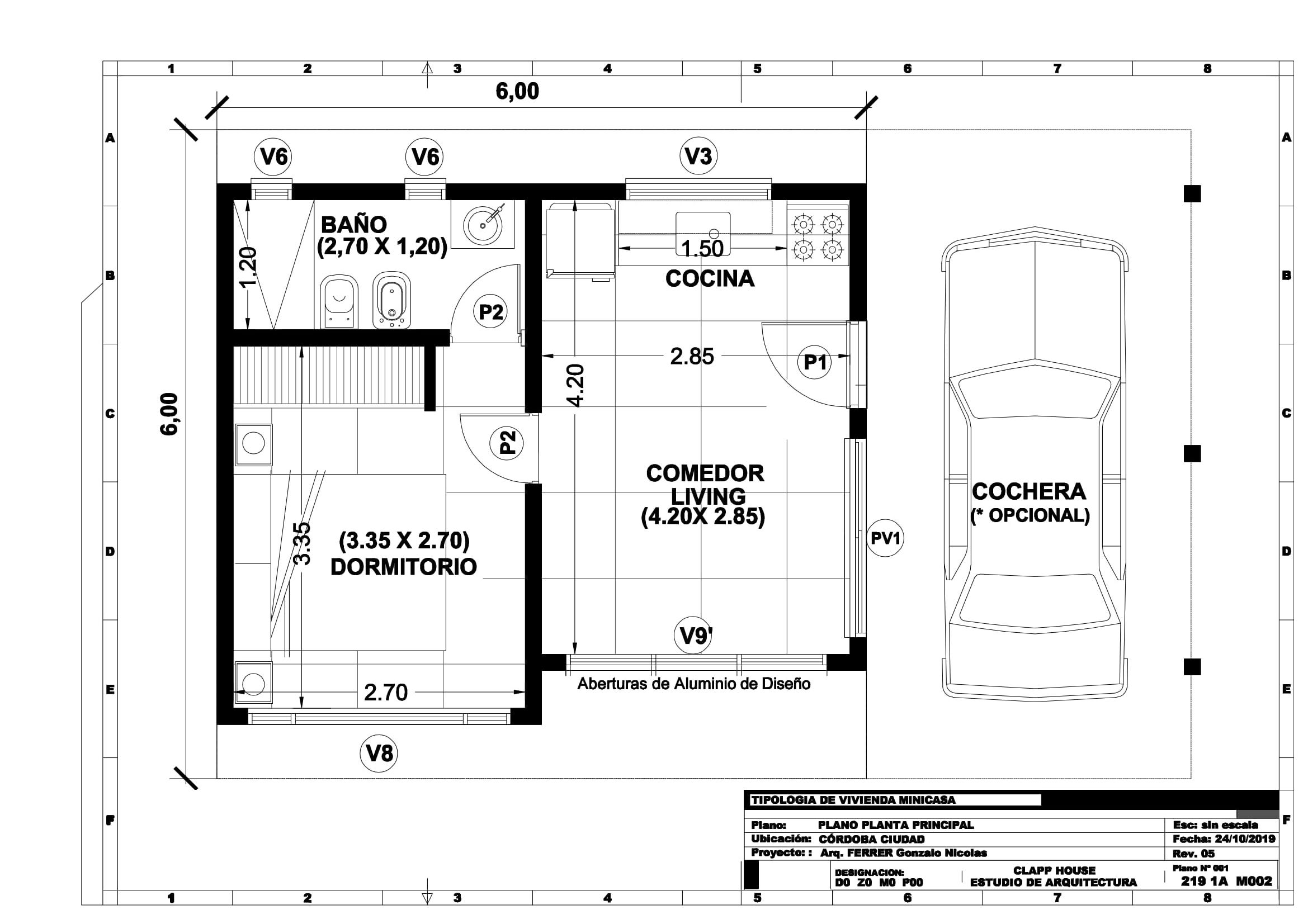 Frank Lloyd WRIGHT 36m2 de 1 Dorm.