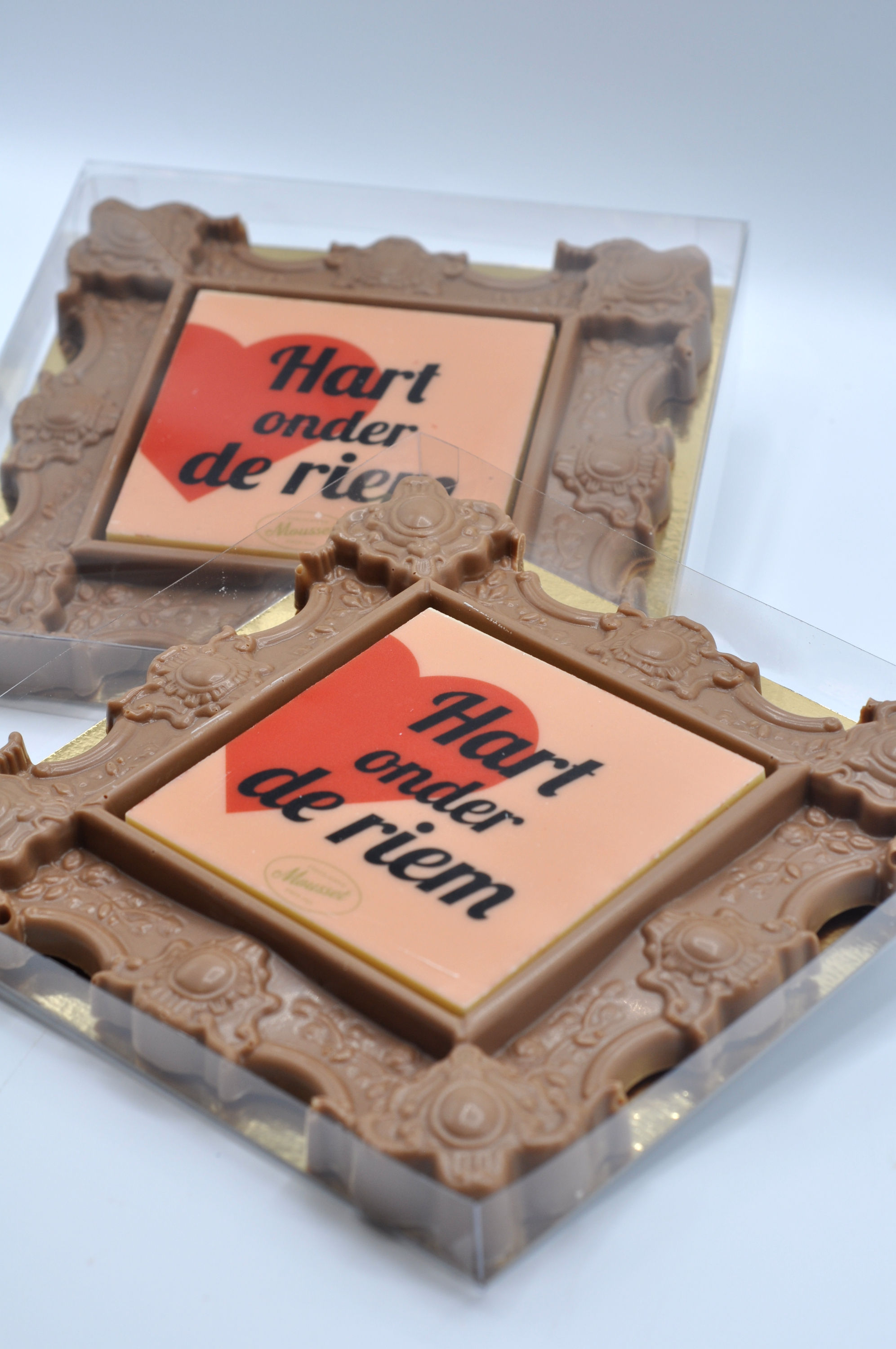 Hart onder de riem, chocolade schilderij