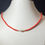 Thumbnail: 14K Yellow Gold Red Coral Bead Necklace