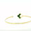 Thumbnail: 14K Yellow Gold Malachite & Diamond Clover Bangle