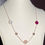 Thumbnail: 14K Pink Gold Natural Fuchsia, Mother of Pearl, and Peach Moonstone Necklace