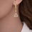 Thumbnail: 14K Yellow Gold Diamond Drop Earrings