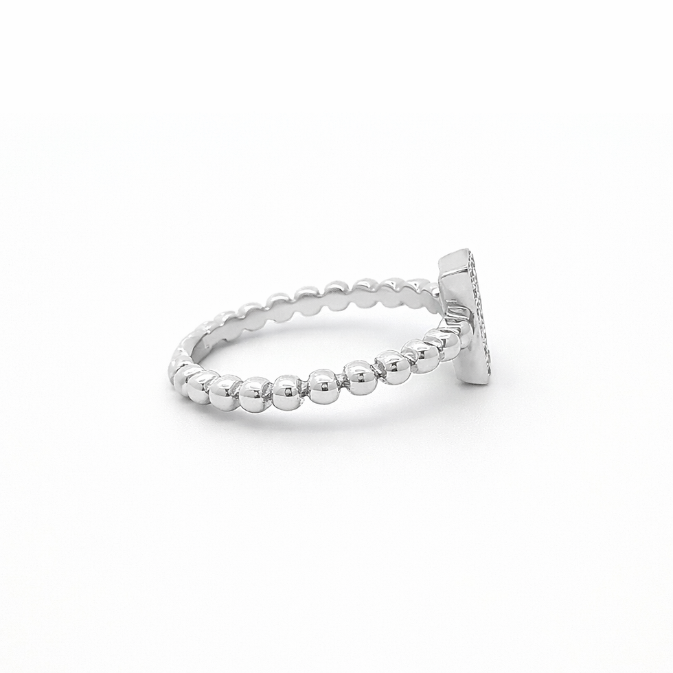 Thumbnail: 14K White Gold Diamond Pave Ring