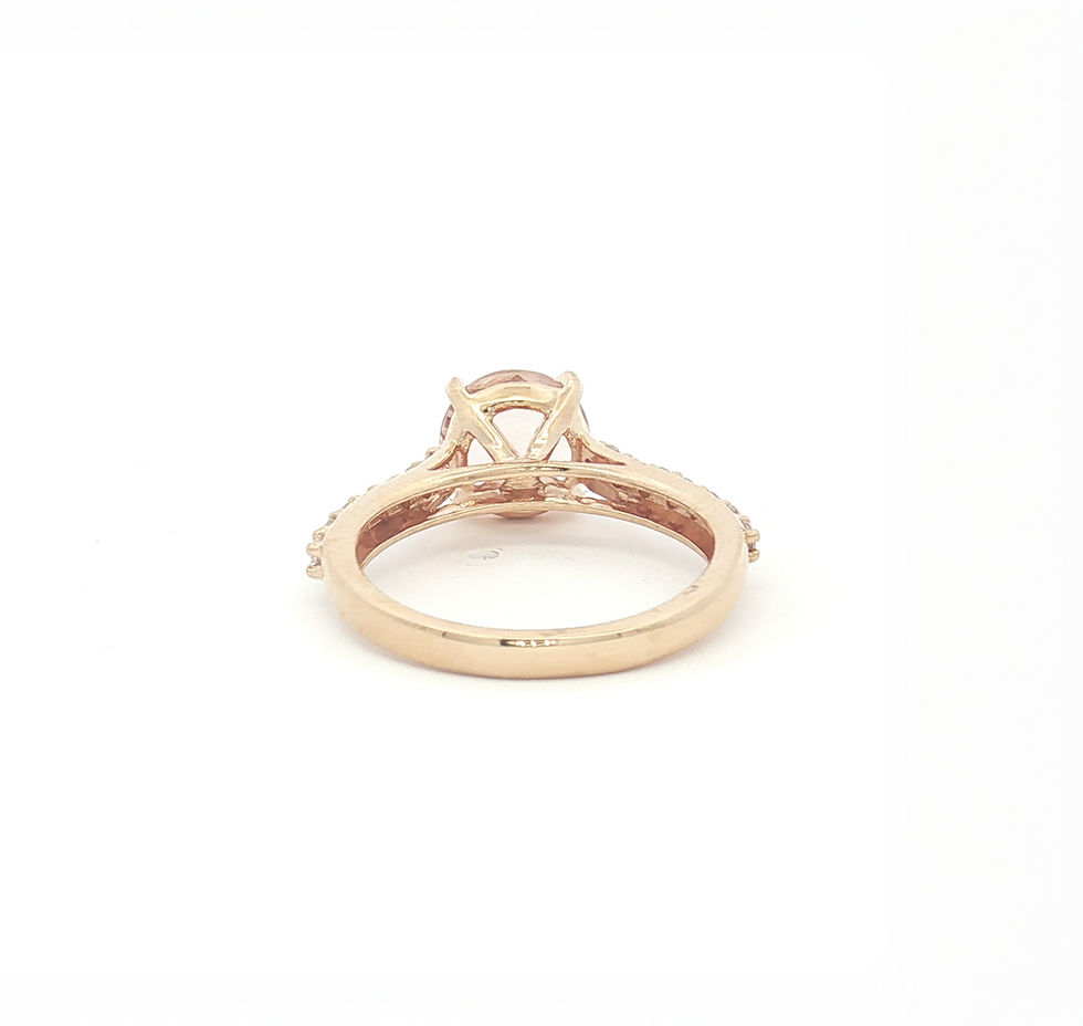 Thumbnail: 18K Rose Gold Morganite & Diamond Ring